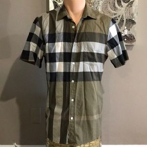 olive green burberry shirt